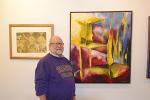 Dean Swenson in the gallery - photo by Leland March